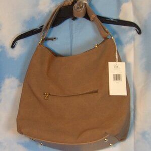 JESSICA MOORE Suede Hobo Bag Fawn Color - Sells for $129, Tag on